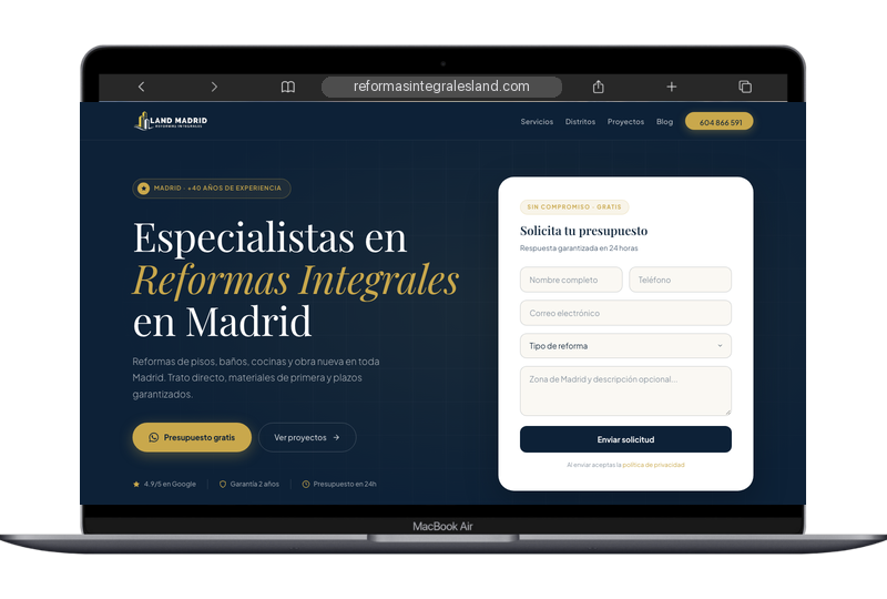 Land Madrid — Reformas Integrales